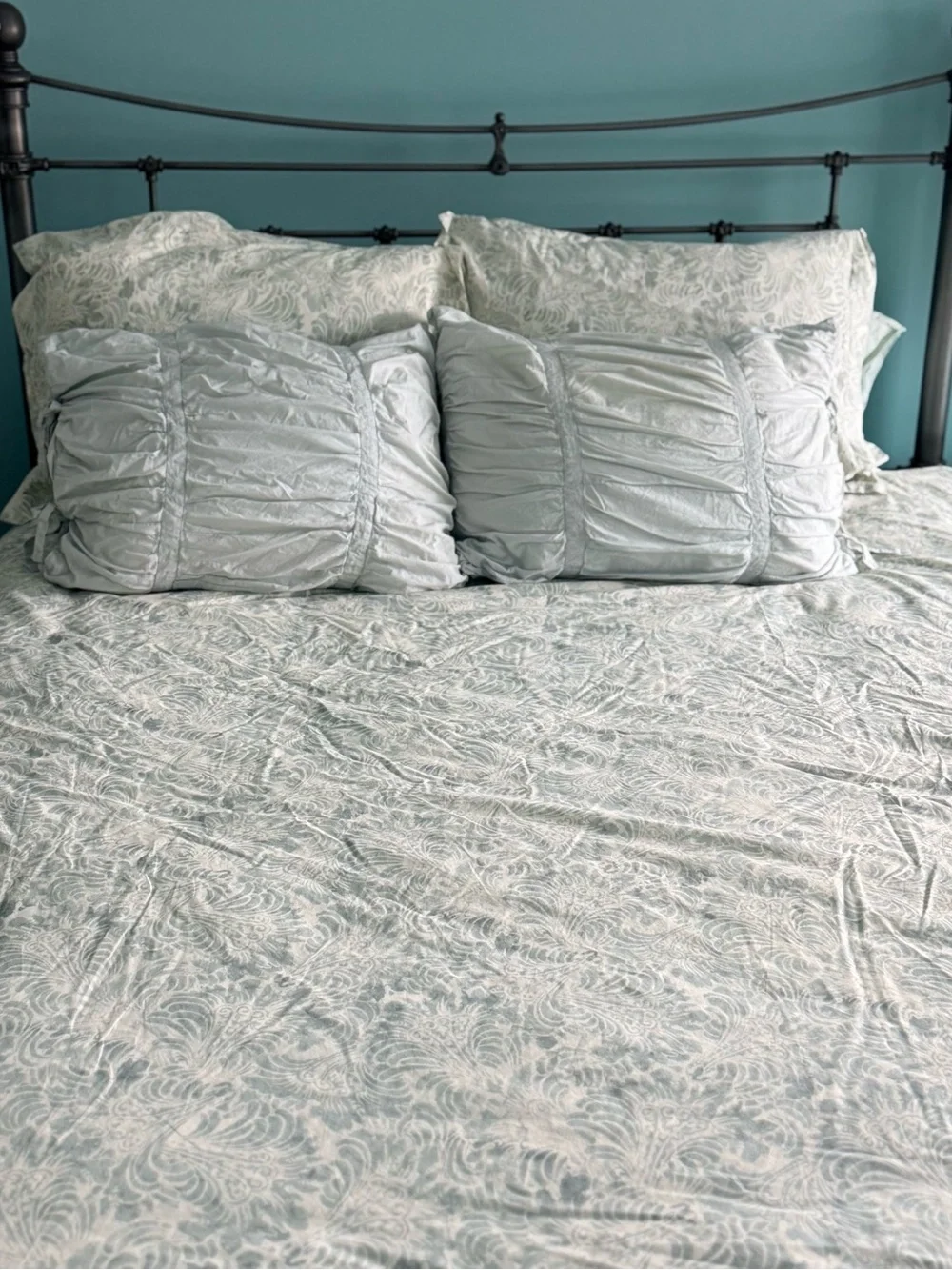 Pottery Barn seafoam green